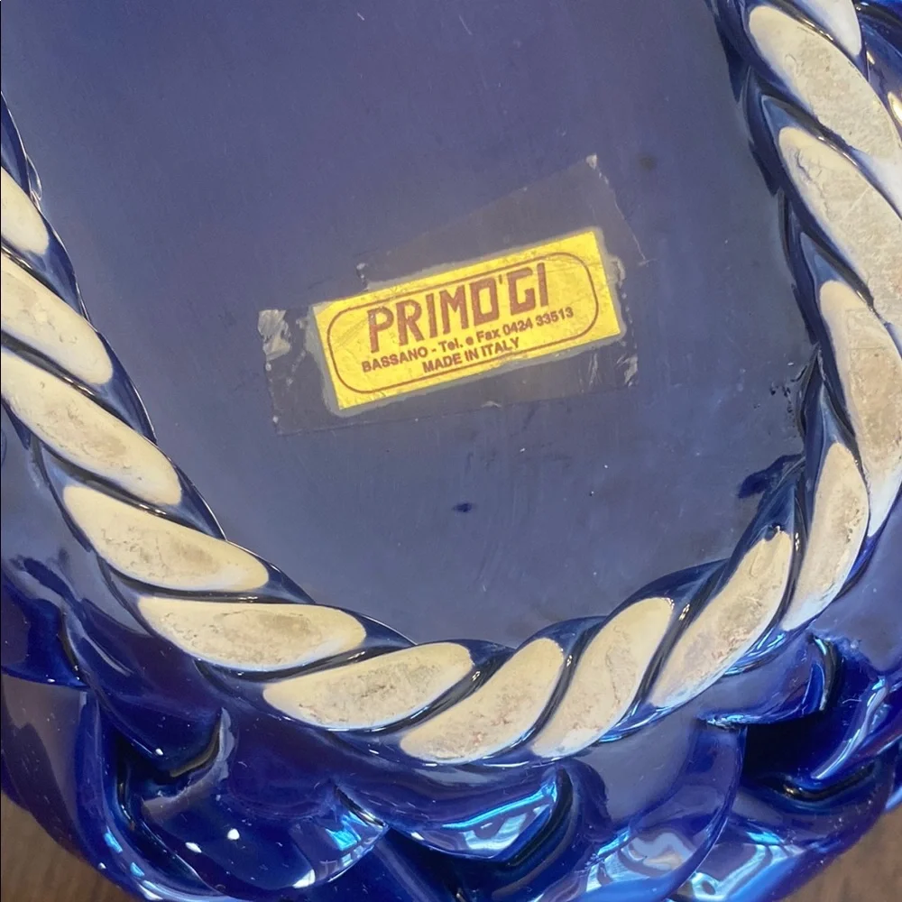 Primo’gi made in Italy Blue Woven ceramic Basket - Picture 4 of 8